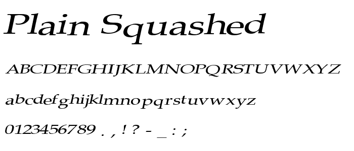 Plain Squashed font